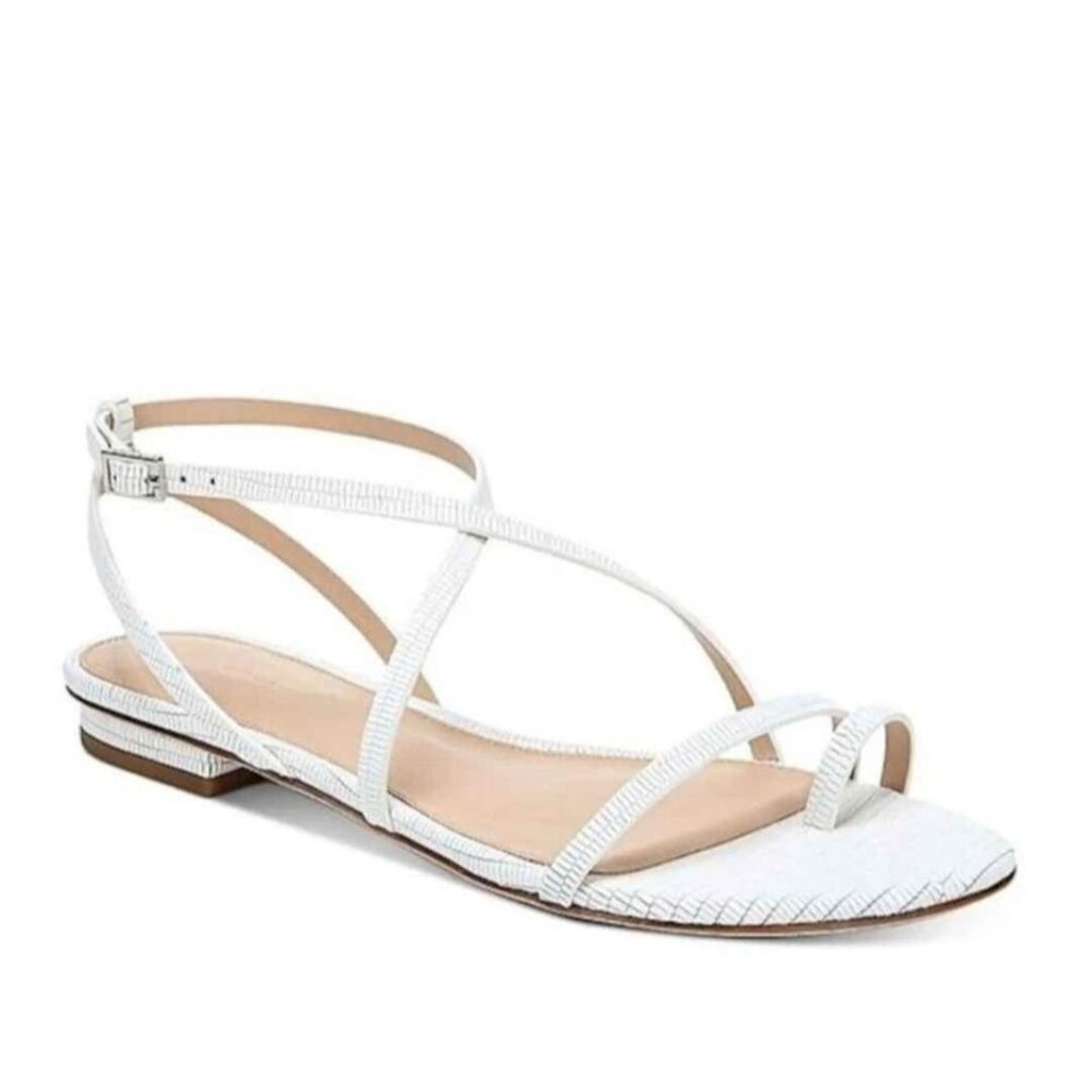 Via Spiga Women's Calandre Sandals Blanc White Leather Size 9.5